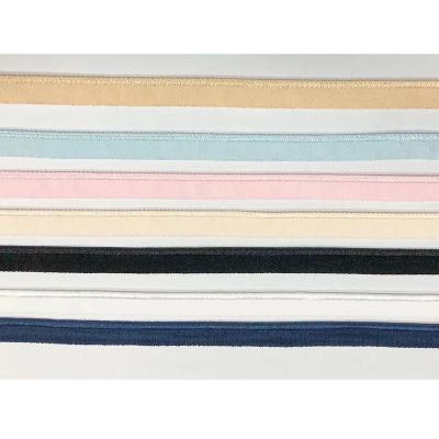 China Free sample polyester elastic colorful spandex knitted elastic band webbing for clothing custom elastic band for sale