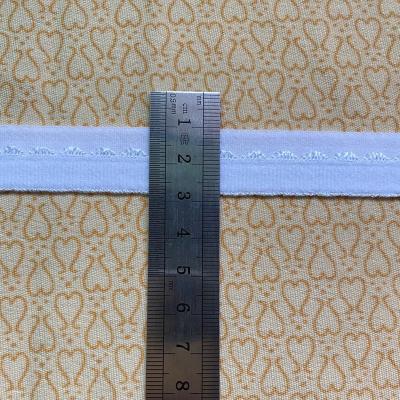 China Elastic Factory Price Knitted Polyester Elastic Bias Binding Band Fold Over Elastic Band Strap For Clothing Underwear for sale