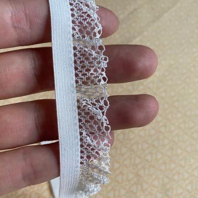 China High Quality Factory Price Elastic White Customize Lace Nylon Elastic Band For Underwear Lady Lace Up Elastic Strap for sale