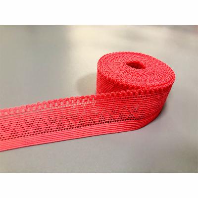 China Low Price Elastic 25mm Comfortable To Touch Pimple Elastic For Logo Garments Trim Elastic Band Customized Under /Ribbon for sale