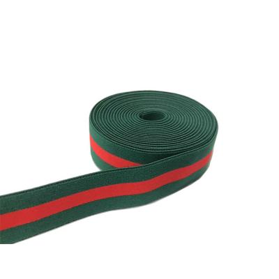 China Manufacturer Custom Logo Elastic Webbing Strap Knitted Jacquard Elastic Webbing Pattern Nylon Rubber Elastic Band For Clothes for sale