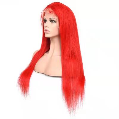 China Deep Wave Human Hair Lace Front Wigs 13*4 Red Hair Wigs for sale