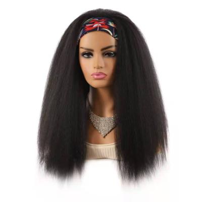 China Yaki Belief Headband Wig Kinky Straight Canton Wigs Synthetic Wigs for sale