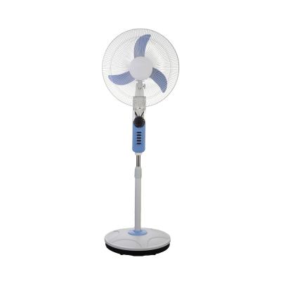 China Fashion High Quality DC Fan 18inch 12V Rechargeable Stand Fan With Solar Panel And Lithium Battery for sale