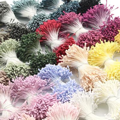 China decorative flowers & 420pcs/Bag 1mm Garlands Double Heads Artificial Flower Stamen For DIY Wedding Party Decoration Home Accessories D0401 for sale