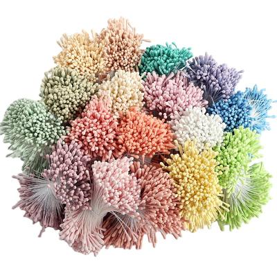 China decorative flowers & Braid Handmade Artificial Flowers Mini Matte Stamen Heads To 420pcs 1mm Wedding Party DIY Decor Double Cake Home Decor Scrapbook for sale