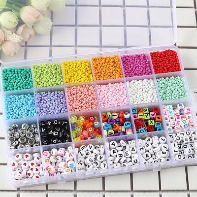 China 12000pcs DIY 2mm Glass Crystal Beads Set 600pcs 6mm Series Acrylic Alphabet Letter Beads Glass Seed Beads for sale