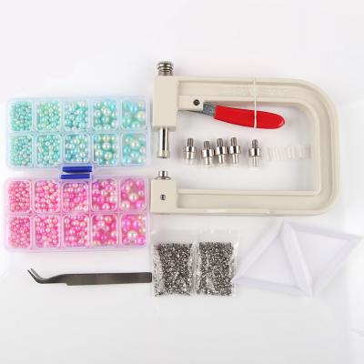 China Handmade Crystal Artificial Pearl Beads DIY Bead Setting Machine Tools for Hats Shoes Clothes Bags Skirts Beads for sale