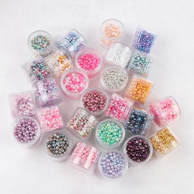 China DIY Crystal Jewelry Making Gradient Mermaid Imitation Pearl Beads 27 Colors ABS Round Faux Pearls Without Hole Filler Beads for sale