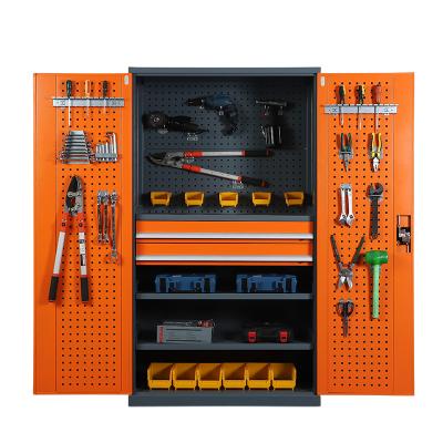 China Steel Work Storage Industrial Use Garage Tool Cabinet With Plastic Bins And Drawers for sale