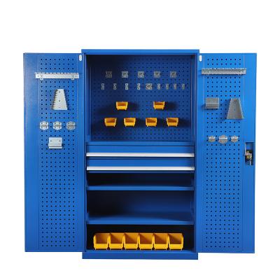 China High quality cold rolled steel plate cheap rolling tool cabinet for waorkshop with hanging plastic bin for sale