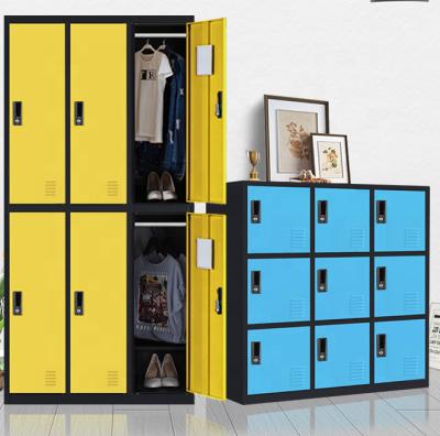 China Dormitory Metal School Furniture Steel Locker 6 Door Wardrobe With Lock for sale