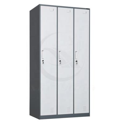 China Henan Eco - Friendly Luxury Metal Bedroom Closet For Clothes 3 Door Wardrobe Price for sale