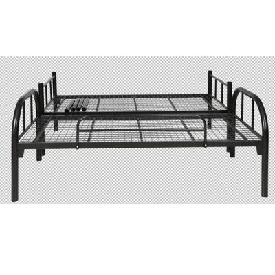 China Knock Down Metal Bunk Bed Functional Detachable Detachable Frame 2 Single Beds for sale