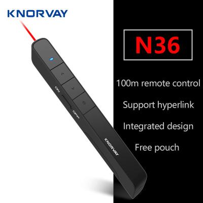 China Easy Operation N36 Multifunctional Red Laser Pen Pointer USB Clicker For PowerPoint Presentations With Black White for sale