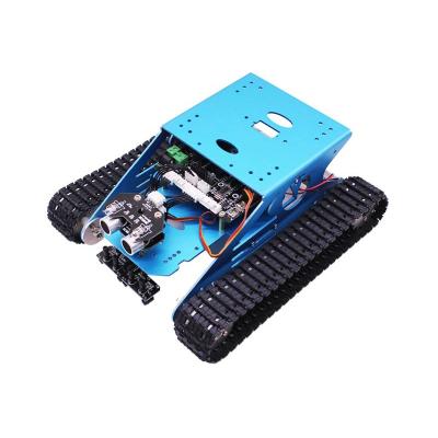 China For Arduino Programming BlueRaven DIY G1 Educational Blue Tank Robot Track Smart Car With Aluminum Alloy Platform For Maker STEM Education for sale