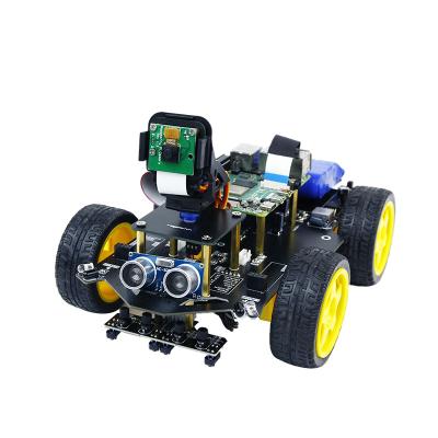 China Education Programming BlueRaven Raspbot AI Vision Robot Car with FPV Camera for Raspberry Pi 4B with Ultrasonic Sensor and Tracking for sale