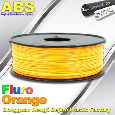 China Filamento alaranjado amigável da impressão 3D do filamento 1.75mm Fluro da impressora do ABS 3D de Eco à venda