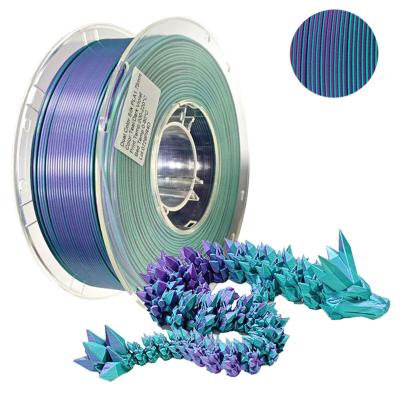 China PINRUI Dual Color Silk PLA Filament 1.75mm  Bi-Color 3D Printer Silk PLA Filament 1kg (2.2lbs) for sale