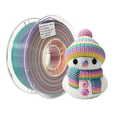 China Impressora 3D PINRUI Filamento PLA Rainbow 1,75 mm 1 kg Multicolor Adaptação à maioria das impressoras FDM à venda