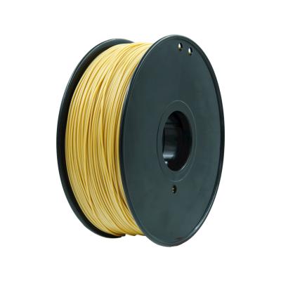 Cina Colore 3.0mm dell'oro 1,75 Pla del filamento della stampante di millimetro 3d, filamento della plastica della stampante 3d in vendita