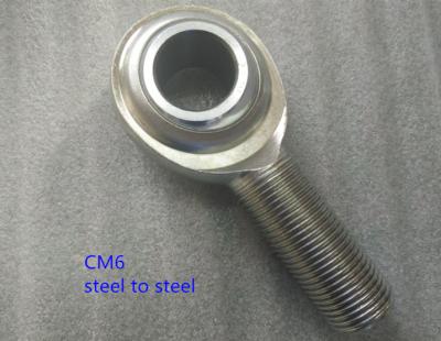 China CM6 Carbon Steel ball joint rod end with zinc plated Surface , swivel rod end for sale