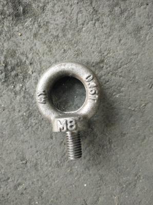 China Galvanised Steel Lifting Eye Bolt GB825 - M8 for rigging , electric machine for sale