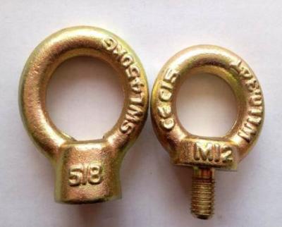 China Zinc Plated Steel Forged Eye Bolt for Lifting , JIS1168 - M16 Galvanized eye bolts for sale