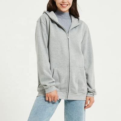 China Wholesale Anti-wrinkle Hoodies For Women Casual Custom Logo Zipper Full Up Face Fleece Women Hoodies for sale