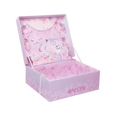 China Recyclable Handmade Luxury Cardboard Fabric Wedding Dress Cardboard Packaging Box Custom Cheap Gift Boxes for sale