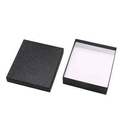 China Recyclable Custom Black Paper Gift Boxes Packaging Wallet Black Paper Box Cardboard Boxes for sale