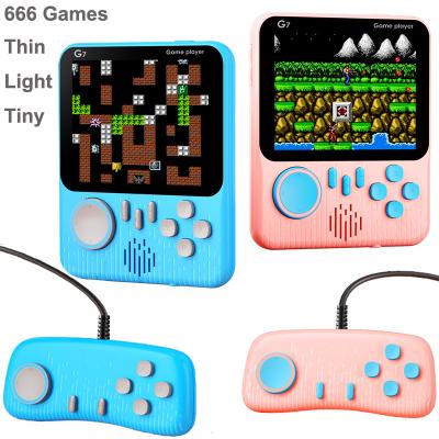 China Connect TV 3.5 Inch Macaron Retro Handheld Video Game Console Game Player TV New G7 Handheld Connection Mini Cheap Gamepad for sale