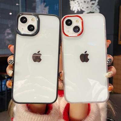 China High Shockproof Clear Eagle Eye Camera Hole Soft TPU Plating Phone Case For iPhone 13 pro 12 max 11 pro max for sale