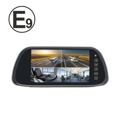 China NIGHT VISION E Brand 7 Inch Mirror AHD Quad Monitor , DVR Incorporated for sale