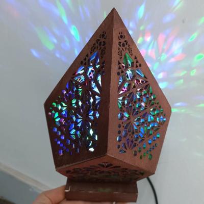 China Bohemian Bohemian Decorative Lamp, Decorative Colorful Retro Geometric Cavity Floor Lamp, Starry Sky 3D Prismatic Lamp for sale