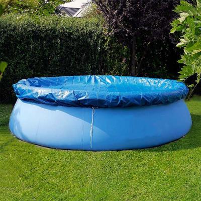 China Round Swimming Pool Cover 8ft/10ft Pool Covers For Pool Above Ground Protector With Drawstring Design For Inflatable Swimming Pools for sale