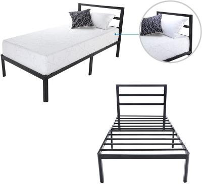 China Clean Lines Industrial Platform Durable Modern Bed Iron Bed Boxspring Look Silent And Non-Slip Base for sale