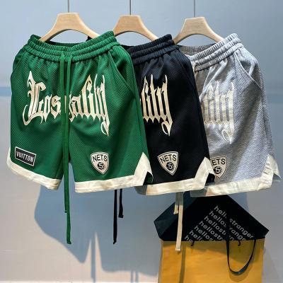 China Anti-wrinkle Custom poly basketball 5 inch shorts plain design double layer training nets shorts custom sublimation mesh shorts for sale