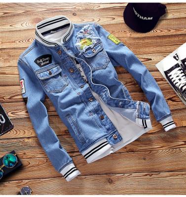 China Wholesale Breathable Japanese Style Denim Jacket Men's Slim Fit Classic Long Sleeve Plus Size Lightweight Mens Jeans Jackets Coats for sale