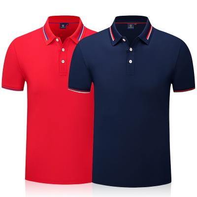 China 2023 Anti-Wrinkle Competitive Price Customized Logo Lapel Collar Polo Shirt Golf T-shirt 100% Cotton Men Polo Shirt for sale