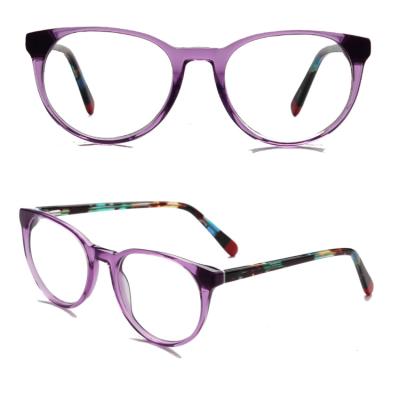 China Round Frame Colors Acetate Optical Sight Assorted Glasses Wholesale Ready To Ship Acetate Optical Glasses for sale