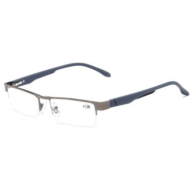 China Wholesale small quantity retractable reading glasses half frame metal reading glass made in china for sale