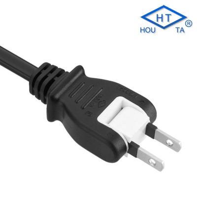 China Consumer Electronics AC Power Cord With 2 Pin Plastic Plug Rotate for sale