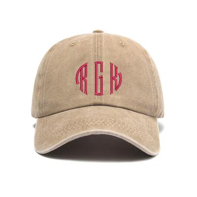 China JOINT Baseball Cap Embroidery Baseball Hat Monogram Washed Hat Bridesmaid Gift Hats Wholesale Custom for sale