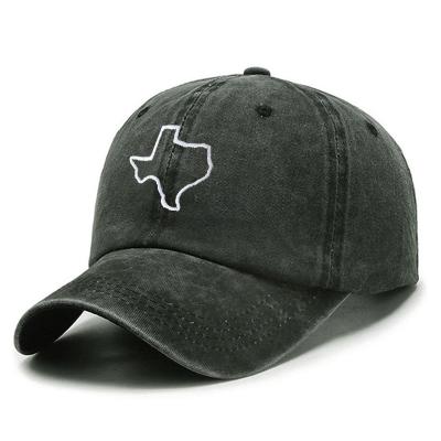 China New Texas Embroidery Mens Womens Dad Hat JOINT Vintage Washed Golf Cotton Baseball Cap For Caps Snapback Hat for sale