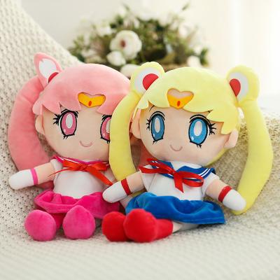 China Stuffed Goddess Doll Plush Toys Animation Sailor Moon Action Number Water Ice Moon Peripheral Plush Doll for sale