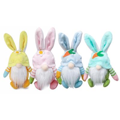 China Cute Stuffed Animal Easter Bunny Stuffed Animals Plush Toys Cloth Pendant Art Gnome Dollhouse Decor for sale