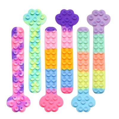 China Pat Pat Toy Silicone Sheet Squidopop Fidget Toy Children Stress Relief Squeeze Toy Antistress Soft Silicone Suction Cup Square Squishy for sale