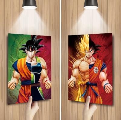 China PET+pearl 3D Movie Poster Anime Jujutsu Kaisen 3D Lenticular Wall Art Paintings Demon Slayer Anime 3D Three Wall Decor for sale