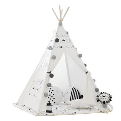 China Toy Play Folding Indoor Party Teepee Toy Canvas Castle Indian Kids Soft Tent for sale